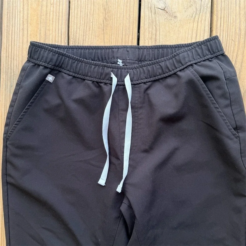 FIGS Technical Collection Men's Jogger Scrub‎ Pants Black Size M Drawstring